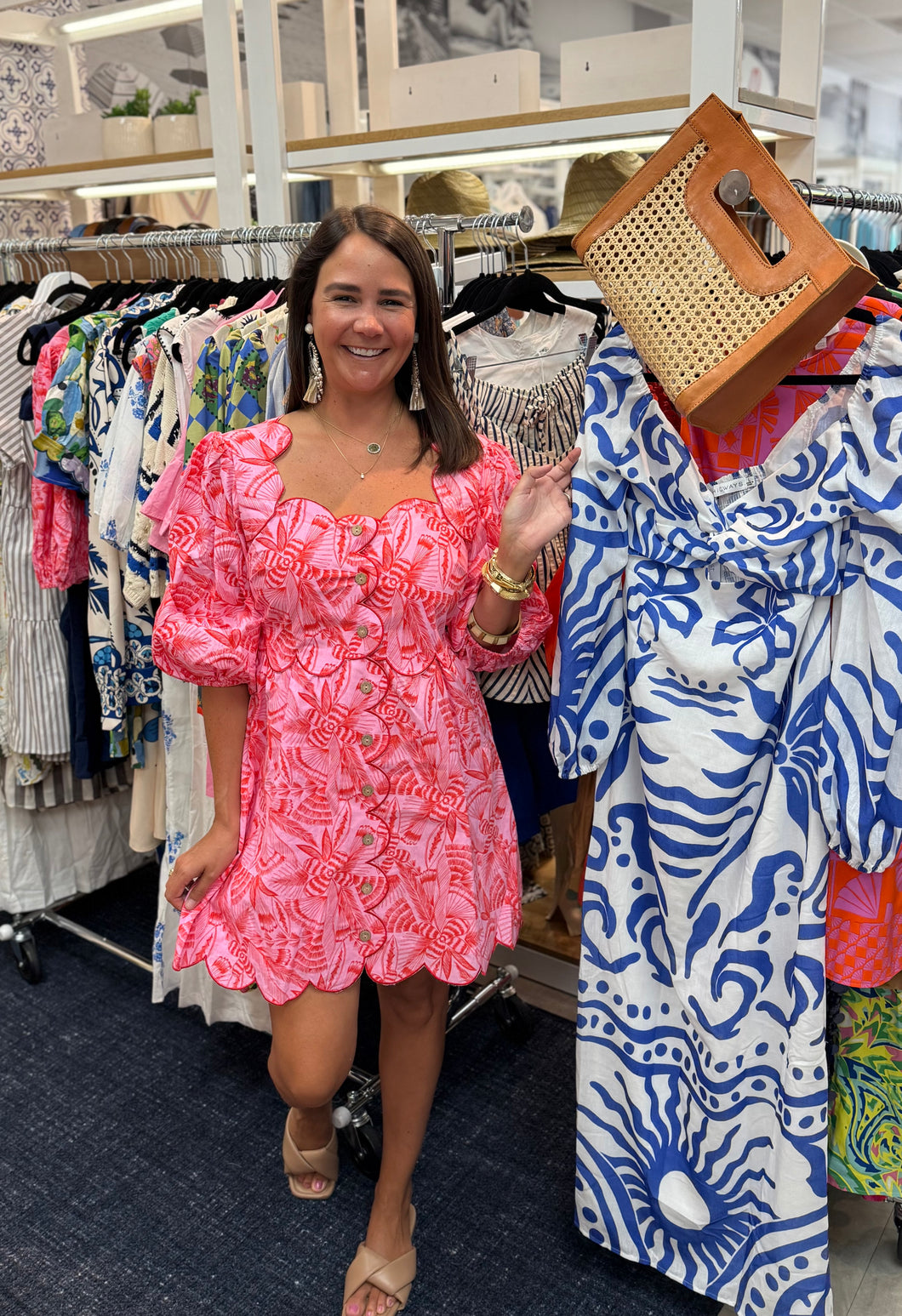 Scalloped Mini Dress