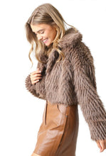 Load image into Gallery viewer, Cropped Fur Jacket
