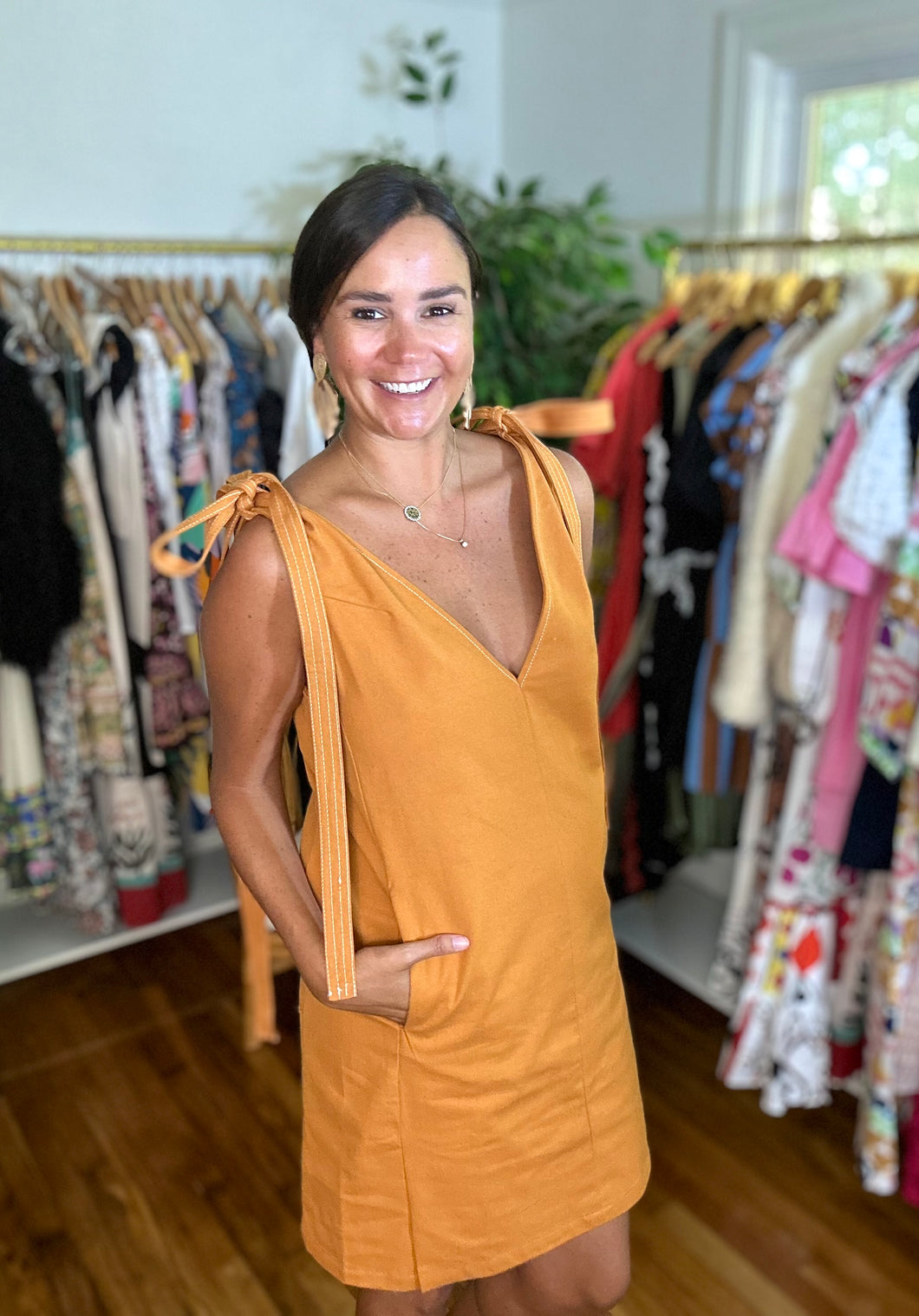 Tie Strap Mini Dress