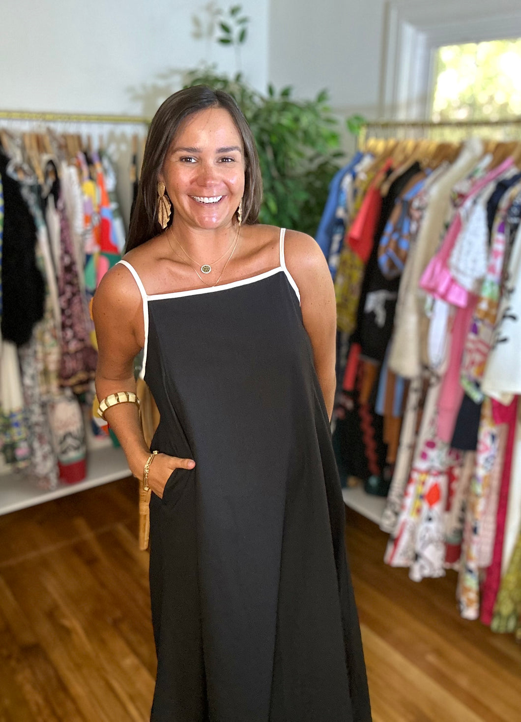Minimalist Black Maxi Dress