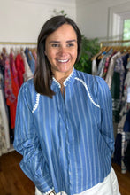 Load image into Gallery viewer, Embroidered Denim Blouse
