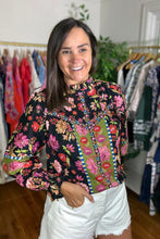 Load image into Gallery viewer, Black Floral Blouse
