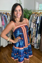 Load image into Gallery viewer, Bird Block Pattern Mini Dress
