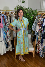 Load image into Gallery viewer, Turquoise Button Down Maxi Dress
