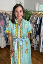 Load image into Gallery viewer, Turquoise Button Down Maxi Dress
