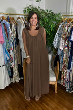 Load image into Gallery viewer, Mocha Linen Maxi Dress
