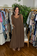 Load image into Gallery viewer, Mocha Linen Maxi Dress
