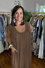 Load image into Gallery viewer, Mocha Linen Maxi Dress

