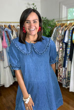 Load image into Gallery viewer, Denim Peter Pan Collar Dress
