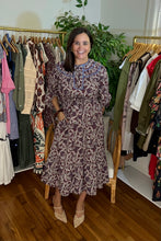 Load image into Gallery viewer, Plum Paisley Midi Dress
