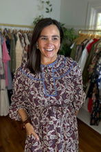 Load image into Gallery viewer, Plum Paisley Midi Dress
