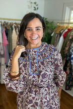 Load image into Gallery viewer, Plum Paisley Midi Dress
