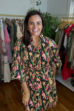 Load image into Gallery viewer, Black Floral Mini Dress
