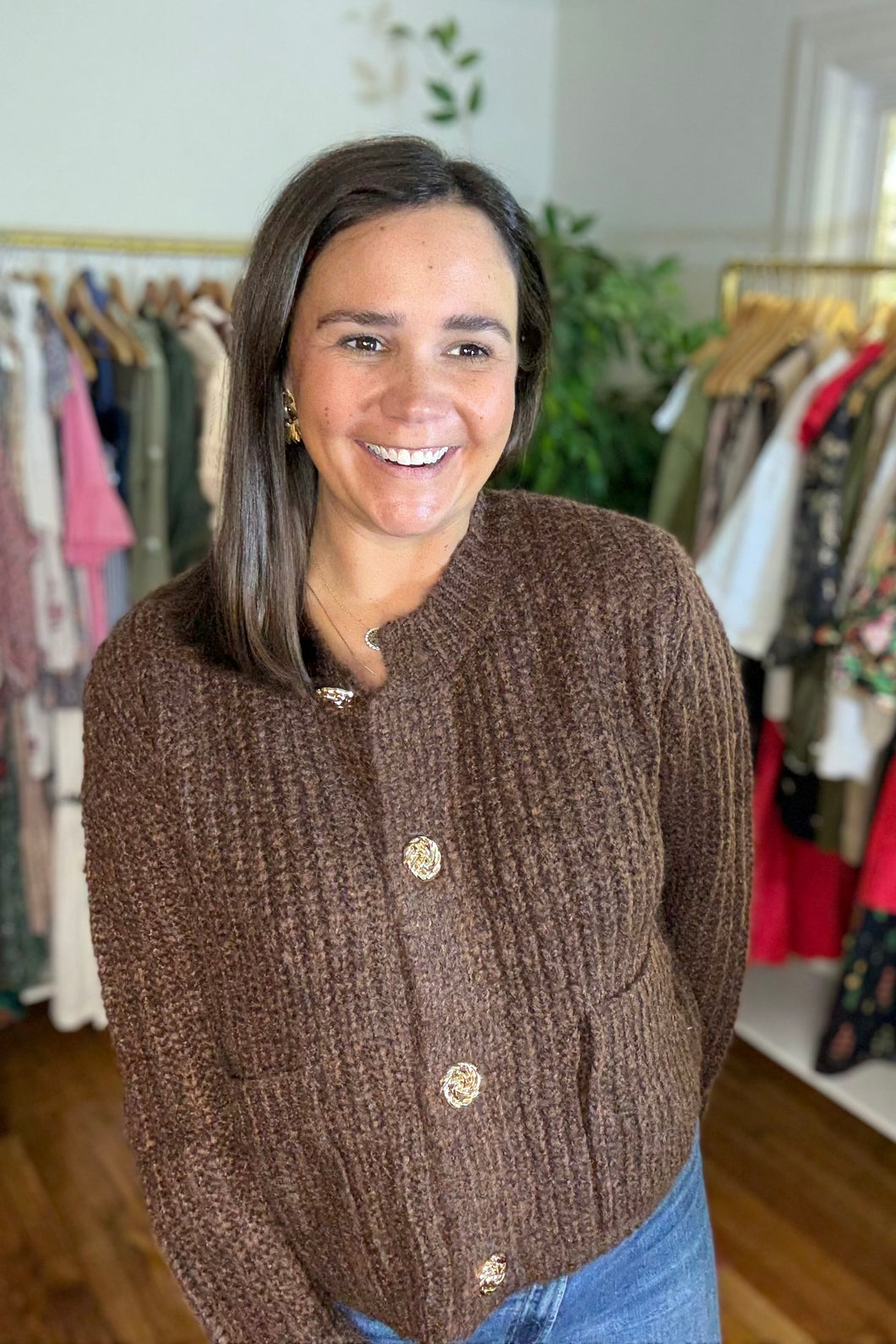 Chocolate Chunky Cardigan