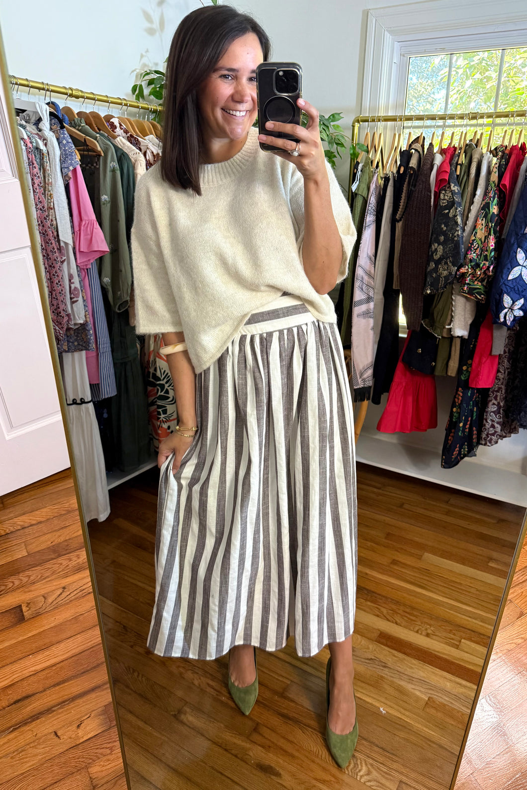 Striped Maxi Skirt
