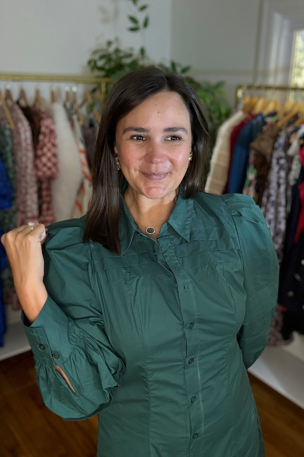 Pleated Fitted Mini Dress