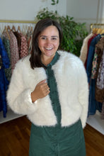 Load image into Gallery viewer, Holiday White Fur Jacket
