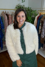 Load image into Gallery viewer, Holiday White Fur Jacket
