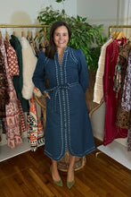Load image into Gallery viewer, Striped Trim Midi Dress
