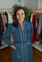 Load image into Gallery viewer, Striped Trim Midi Dress
