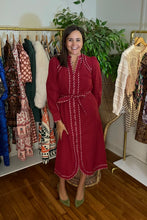 Load image into Gallery viewer, Striped Trim Midi Dress
