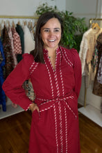 Load image into Gallery viewer, Striped Trim Midi Dress
