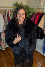 Load image into Gallery viewer, Short Black Fur Jacket

