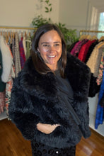 Load image into Gallery viewer, Short Black Fur Jacket
