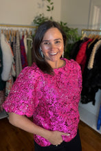 Load image into Gallery viewer, Pink Jacquard Textured Blouse
