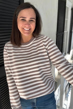 Load image into Gallery viewer, Coffee Striped Sweater
