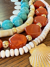 Load image into Gallery viewer, Red and Gold Statement Necklace

