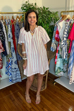 Load image into Gallery viewer, Cotton Pinstriped Shift Dress
