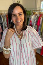 Load image into Gallery viewer, Cotton Pinstriped Shift Dress
