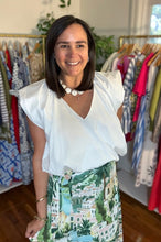 Load image into Gallery viewer, Cap Sleeve Bubble Hem Blouse
