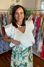 Load image into Gallery viewer, Cap Sleeve Bubble Hem Blouse
