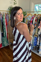 Load image into Gallery viewer, Brown and White One Shoulder Dress

