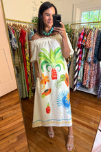 Load image into Gallery viewer, Tropical Watercolor Painted Maxi Dress

