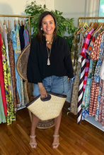 Load image into Gallery viewer, Black Gauze Oversized Blouse
