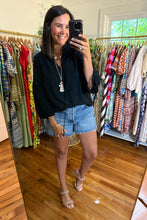 Load image into Gallery viewer, Black Gauze Oversized Blouse
