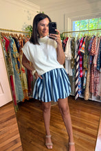 Load image into Gallery viewer, Color Block Striped Linen Mini Skirt
