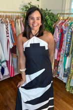 Load image into Gallery viewer, Black and White Halter Dress
