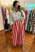 Load image into Gallery viewer, Red and White Striped Skirt
