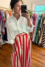 Load image into Gallery viewer, Red and White Striped Skirt
