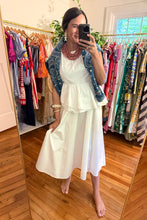 Load image into Gallery viewer, White Cotton Maxi Skirt
