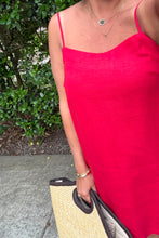 Load image into Gallery viewer, Red Linen Slip Dress
