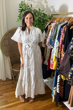 Load image into Gallery viewer, Kamara Striped Button Maxi Dress
