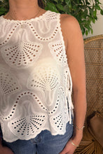 Load image into Gallery viewer, Eyelet Mushroom Shell Top
