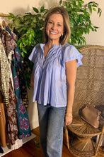 Load image into Gallery viewer, Flutter Sleeve Gathered Neck Blouse
