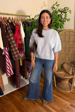 Load image into Gallery viewer, Blanket Stitch Short Sleeve Sweater
