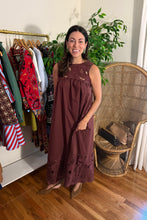 Load image into Gallery viewer, Embroidered Yoke Maxi Dress
